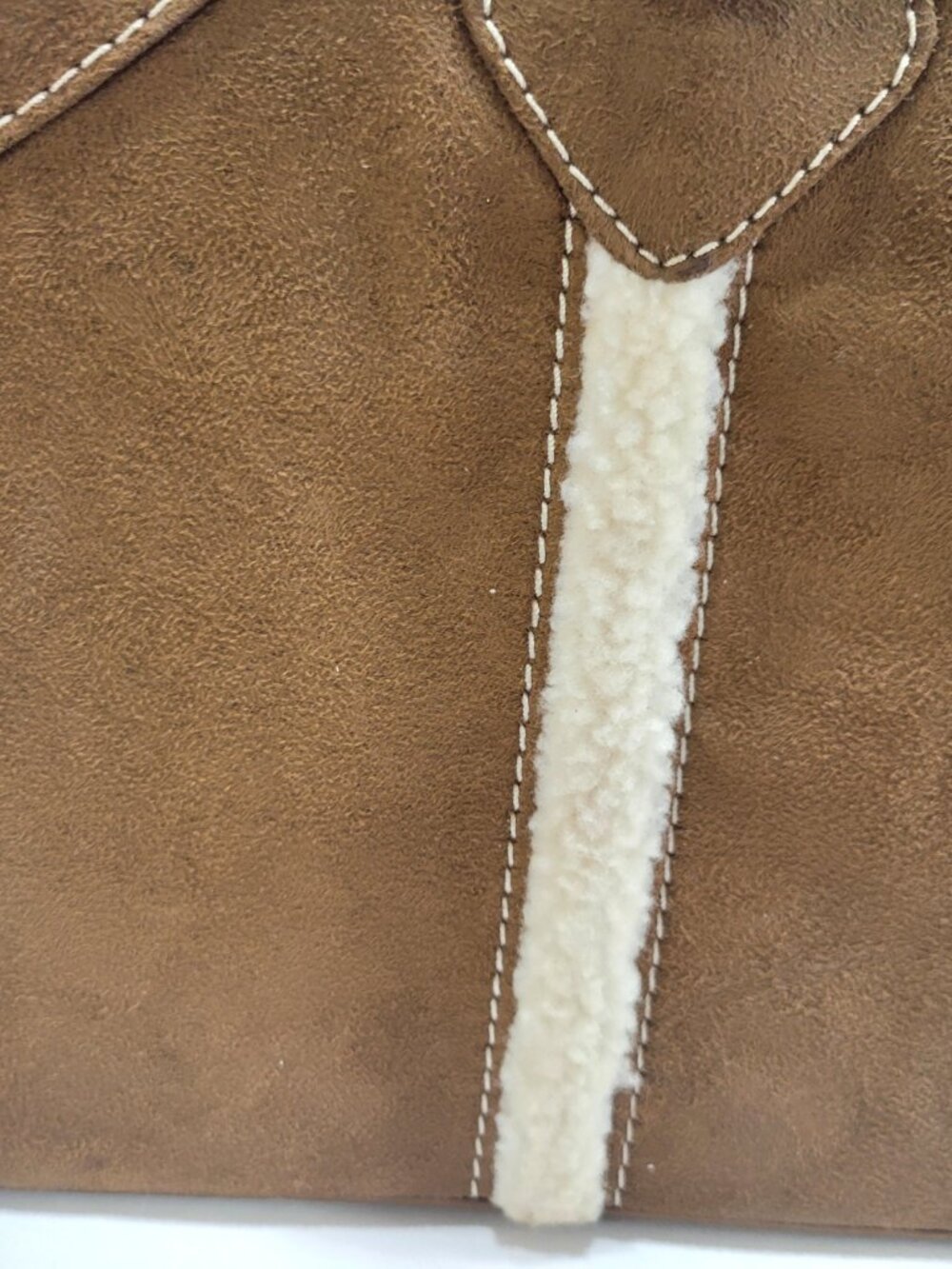 Bath and Body Works Faux Suede and Sherpa Bucket Tote Bag - Picture 3 of 8